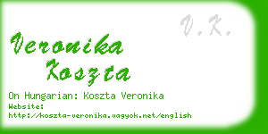 veronika koszta business card